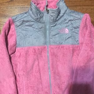 Fuzzy Pink NorthFace Jacket!